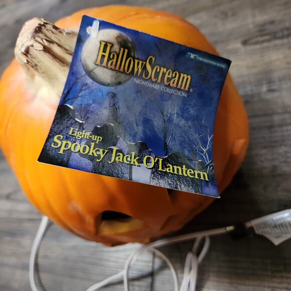 HallowScream foam spooky Jack-o-lantern. Light up Halloween decoration vintage - Picture 3 of 10